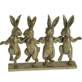 Osterdeko Dancing Rabbits Werner Voss H 19 cm