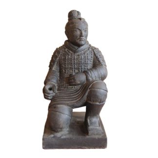 Gartenfiguren Groß Chinesische Krieger kniend H 50 cm