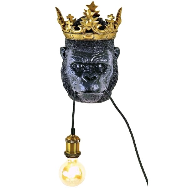 Wandlampe Affe KONG schwarz Werner Voß Höhe 29 cm