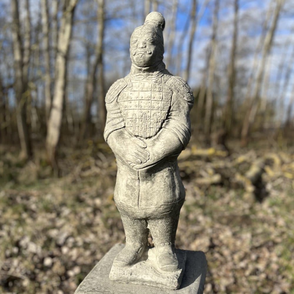 Gartenfigur Samurai Krieger H 65 cm