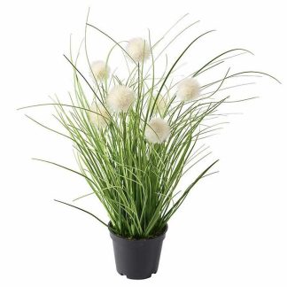 Kunstpflanze Allium gras im Topf H 40 cm