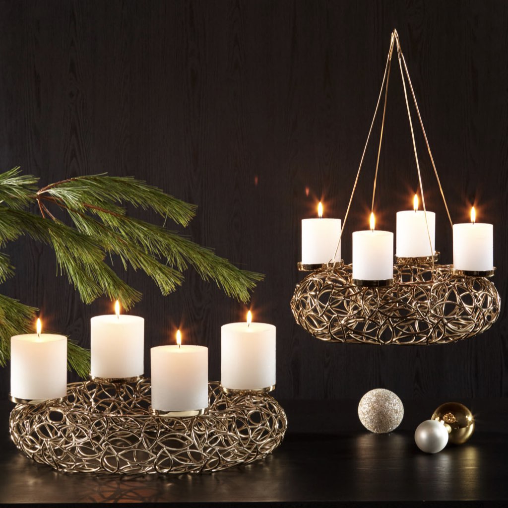 Adventskranz hängend LOMAS Kaheku ø 36 cm