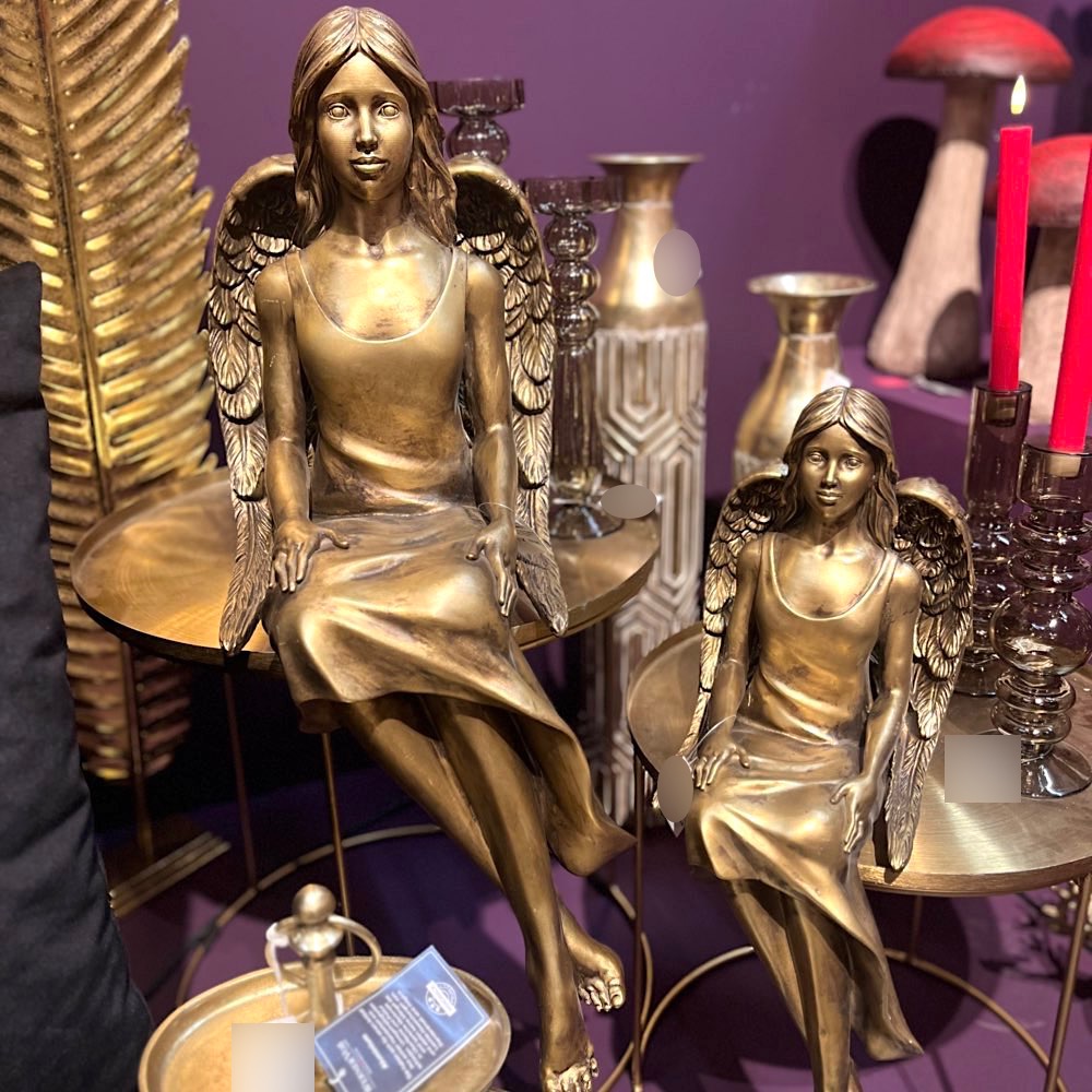 Kantenhocker Figur Engel gold EVANGELINE Werner Voß