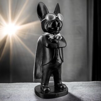 Dekofigur HERO DOG schwarz Casablanca H 33 cm