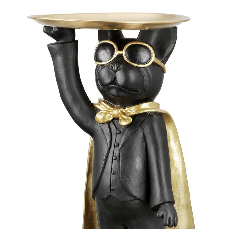 Figur HERO DOG mit Tablett Casablanca H 31 cm