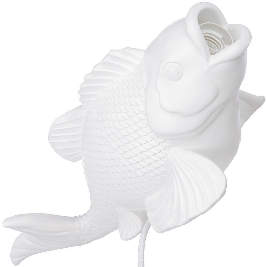 Tischlampe Fisch KOI weiß