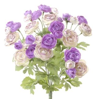 Kunstblumen Seidenblumen Strauß RANUNKEL H 35 cm lila