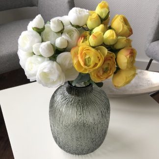 Kunstblumen Seidenblumen Strauß RANUNKEL H 44 cm gelb