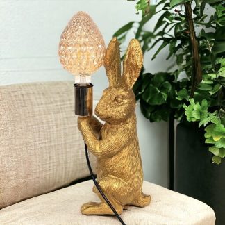 Tischlampe Kaninchen KATI gold Höhe 36 cm