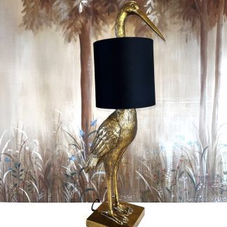 Tischlampe Kranich KONRAD gold Höhe 76 cm