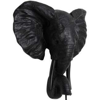 Wandleuchte Elefant EGON schwarz Höhe 36 cm