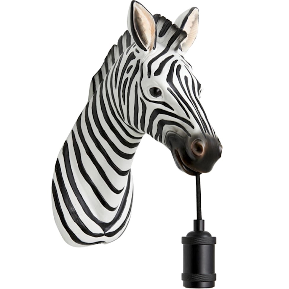 Wandleuchte Zebra ZOEY schwarz-weiß Höhe 34 cm
