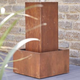 Gartenbrunnen CORTENSTAHL Höhe 87 cm