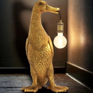 Stehlampe Ente DUFFY gold Höhe 65 cm