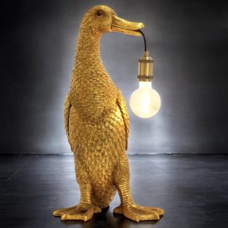 Stehlampe Ente DUFFY gold Höhe 65 cm