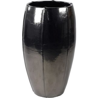 Bodenvase Keramik glasiert MODA anthrazit Höhe 74 cm