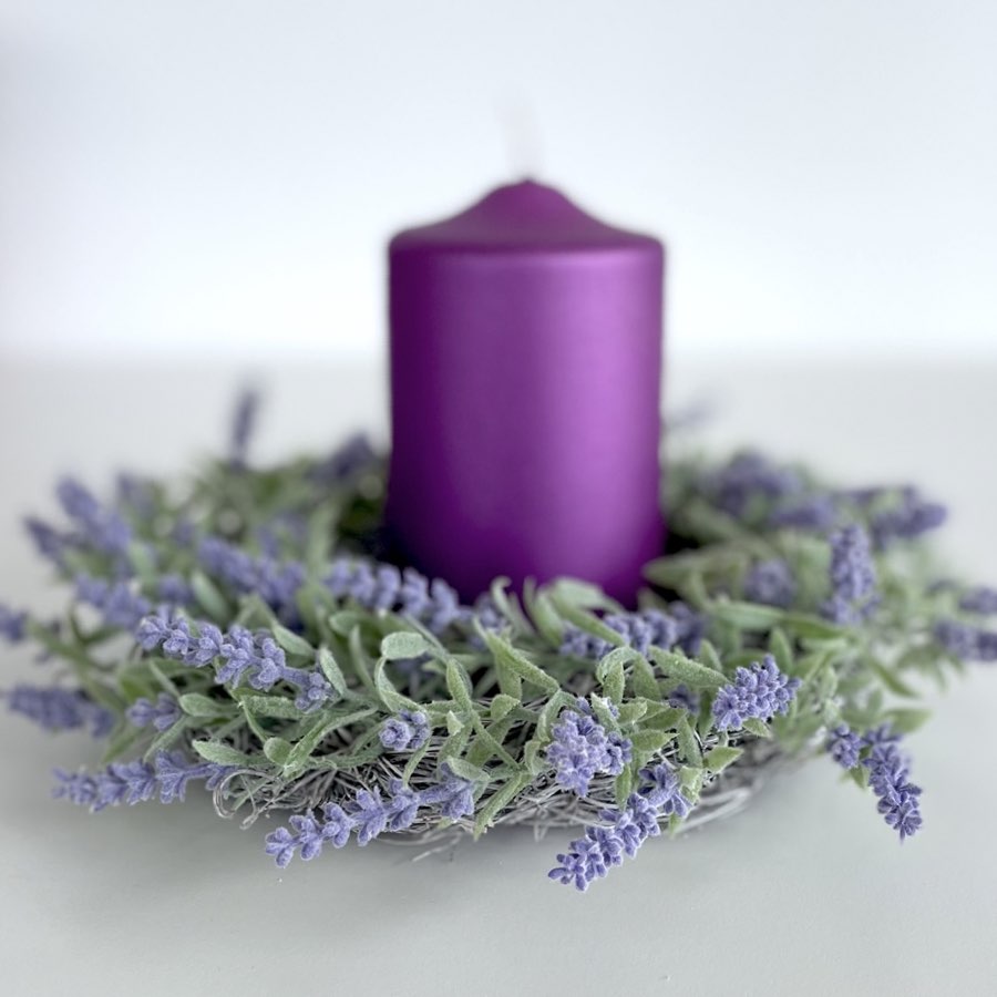 Deko Türkranz LAVENDEL blass lila d 20 cm