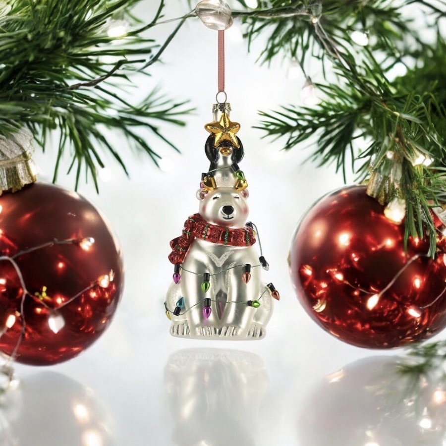 Weihnachtsbaumschmuck EISBÄR GiftCompany H 16 cm