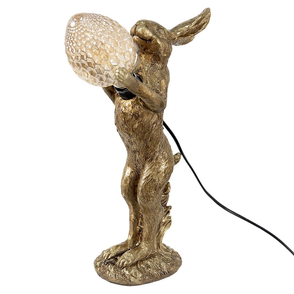 Tischlampe Hase HARALD gold Höhe 41 cm