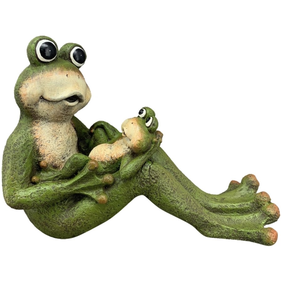 Gartenfigur Frosch TARO sitzend L 49 cm