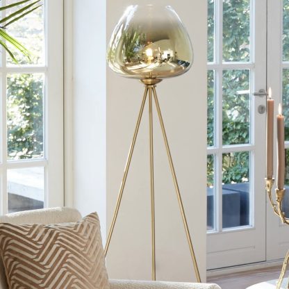 Stehlampe gold MELINA Höhe 146 cm