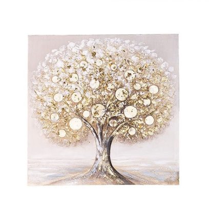 Leinwandbild TREE SOLO Casablanca gold|silber