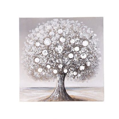 Leinwandbild TREE SOLO Casablanca gold|silber