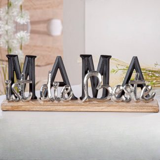 Holzskulptur Schriftzug MAMA Breite 38 cm