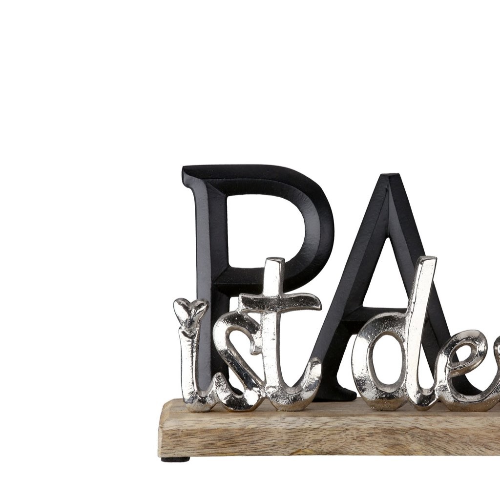 Holzskulptur Schriftzug PAPA Breite 38 cm