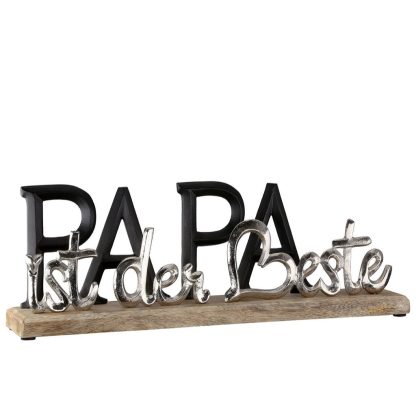 Holzskulptur Schriftzug PAPA Breite 38 cm