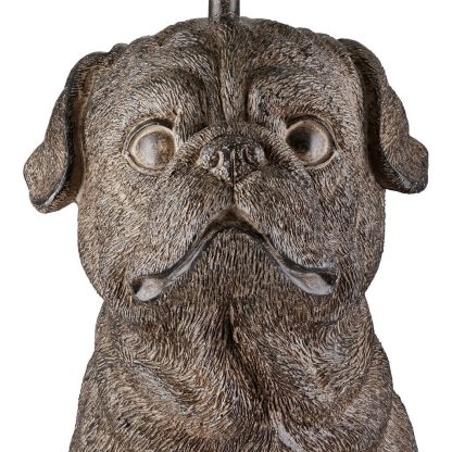 Tischlampe Hund MOPS Casablanca Höhe 52 cm