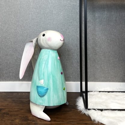 Deko Hase BETTY türkis Pape Kunstgewerbe Höhe 53 cm