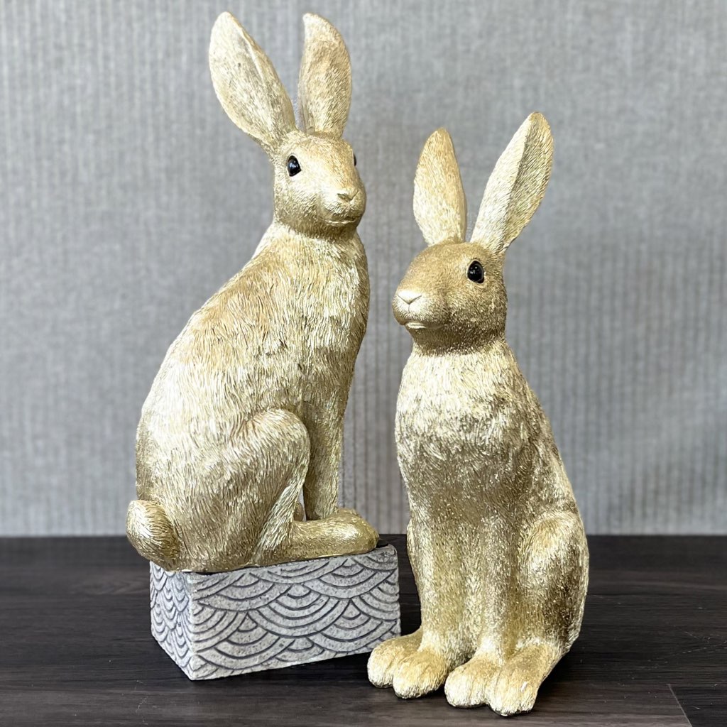 Deko Figur Osterhase gold 2er Set Elio Kaheku