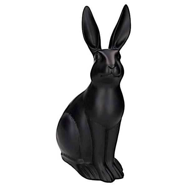 Deko Osterhase groß FRAU SCHMIDT schwarz GiftCompany Höhe 43 cm