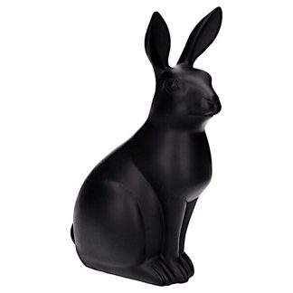 Deko Osterhase groß FRAU SCHMIDT schwarz GiftCompany Höhe 43 cm