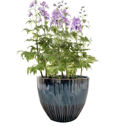 Keramik Blumentopf blau DYON 3er Set