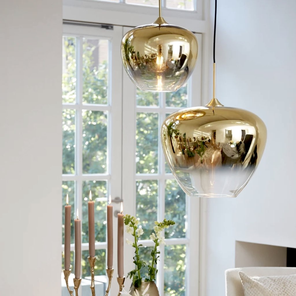 Pendelleuchte Glas gold MAYSON