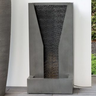 Gartenbrunnen Wandbrunnen mit LED Beleuchtung DAFINO Höhe 92 cm