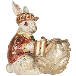 Osterdeko Hase Klopfer mit Topf Clayre & Eef
