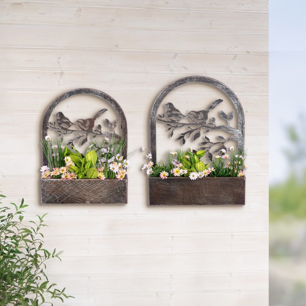 Blumenkasten hängend Metall 2er Set