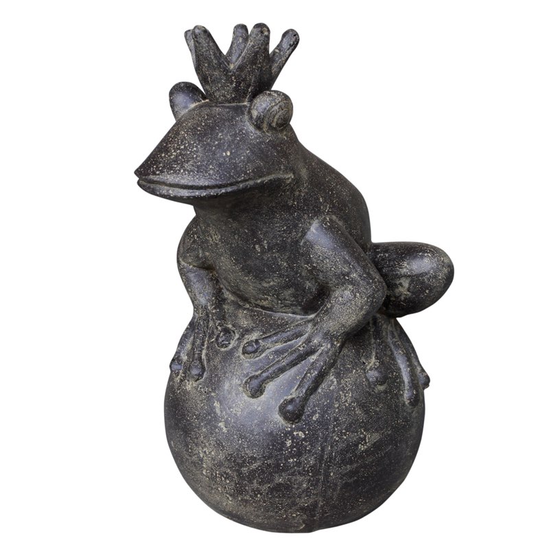 Garten Figur FROSCHPRINZ Höhe 55 cm