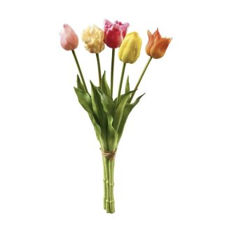 Künstliche Tulpen bunt Mix 5er Bund