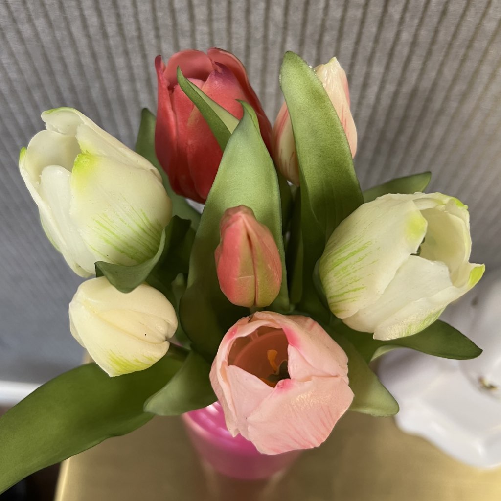 Künstliche Tulpen wie echt 7er Bund