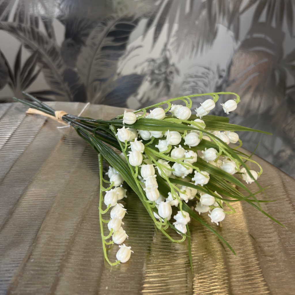 Kunstblumen MAIGLÖCKCHEN Bund weiß
