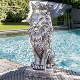 Skulptur Löwe Silber Höhe 70 Cm 324x324
