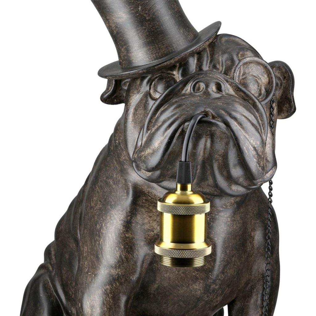 Tischlampe Mops BUDDY braun