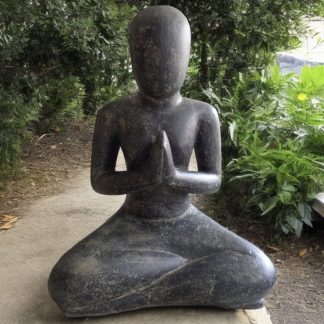 Yoga Garten Statue RIYA anthrazit Höhe 80 cm