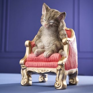 Deko Figur Katze auf Sessel Werner Voß