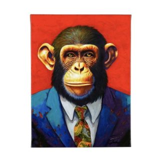 Leinwandbild Business Monkey rot 30x40 cm
