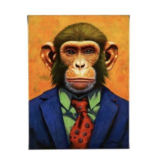 Leinwandbild Manager Gorilla orange 30x40 cm